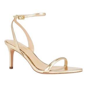 Veronica Beard Women’s Sylvie 75 Pale Gold Minimalist Heels Sandals Size 5.5